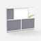 Luxor Workflow Modular Wall Room Divider System - Silver Frame - 70" x 48" Add-On Wall with Whiteboard MW-7048-XWCG - alternate 1